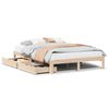 vidaXL Cadre de lit avec tiroirs sans matelas 140x190 cm