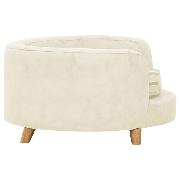 vidaXL Canap&eacute; pour chien Cr&egrave;me 69x69x36 cm Peluche