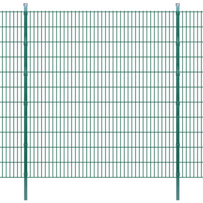 vidaXL Panneaux et poteaux de clôture 2D pour jardin 2008x2230 mm 12 m