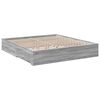 vidaXL Cadre de lit avec tiroirs sans matelas sonoma gris 180x200 cm