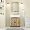 vidaXL Ensemble de meubles de salle de bain 2 pcs bois massif récupéré