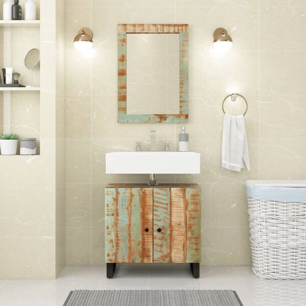 vidaXL Ensemble de meubles de salle de bain 2 pcs bois massif récupéré
