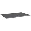 vidaXL Panneaux biblioth&egrave;que 4 pcs Gris brillant 60x40x1,5cm Agglom&eacute;r&eacute;
