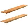 vidaXL Appuis de fen&ecirc;tre 2 pcs marron clair bois de ch&ecirc;ne massif
