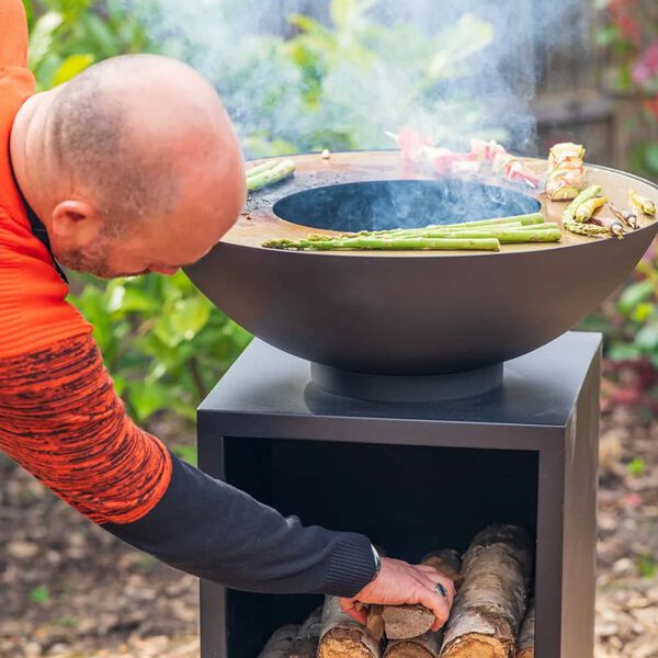 RedFire Chemin&eacute;e de jardin et barbecue ONYX classique 60 cm et housse