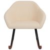 vidaXL Chaise &agrave; bascule Cr&egrave;me Tissu
