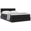 vidaXL Lit avec rangement et matelas Noir 140 x 200 cm Simili cuir