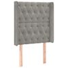 vidaXL T&ecirc;te de lit avec oreilles Gris clair 83x16x118/128 cm Velours