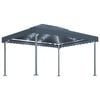 vidaXL Tonnelle et guirlande lumineuse &agrave; LED 4x3m Anthracite Aluminium
