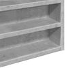 vidaXL Armoire &agrave; vitrine gris b&eacute;ton 80x8,5x58 cm bois d'ing&eacute;nierie