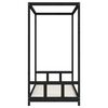 vidaXL Cadre de lit pour enfants noir 90x200 cm bois de pin massif