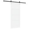 vidaXL Porte coulissante Blanc et Noir 86 x 198,5 cm Pin massif