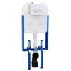 vidaXL Cadre de Cistern avec stockage Blanc 50 x 8 x 131 cm Acier