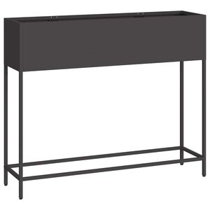 vidaXL Bac de jardin sur&eacute;lev&eacute; Noir 100 x 26 x 82 cm Acier