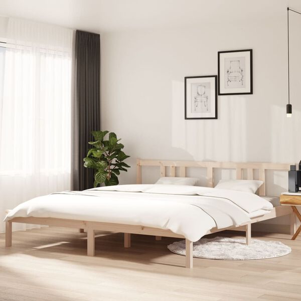vidaXL Cadre de lit sans matelas bois massif 180x200 cm