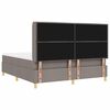 vidaXL Lit &agrave; ressorts avec matelas Taupe 180 x 200 cm tissu