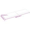vidaXL Dessus de table bois massif trait&eacute; bordure assortie