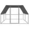 vidaXL Poulailler 3x4x2 m acier galvanis&eacute;