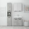 vidaXL Ensemble d'armoires de salle de bain 3 pcs gris b&eacute;ton
