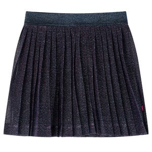 vidaXL Jupe avec paillettes pour enfants bleu marine 116