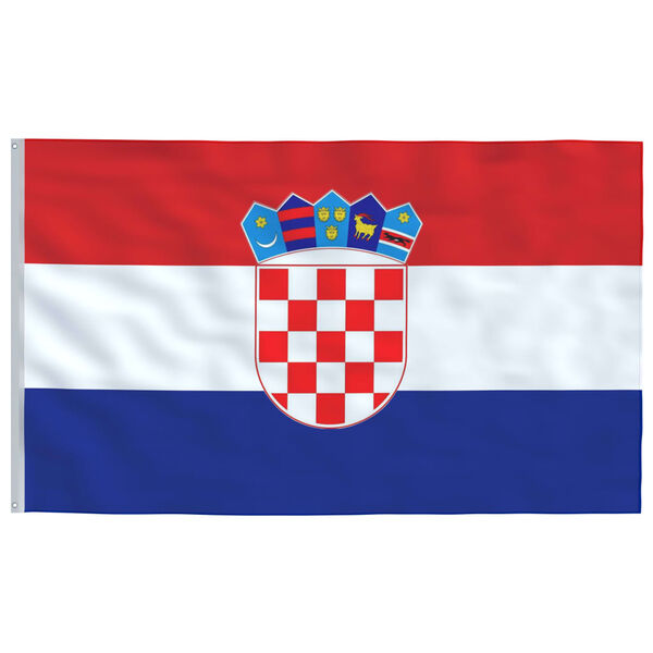 vidaXL Drapeau de la Croatie et m&acirc;t 5,5 m Aluminium