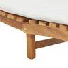 vidaXL Transat de jardin Marron 198 x 55 x 58,5 cm Bois de teck massif