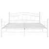 vidaXL Cadre de lit sans matelas blanc métal 160x200 cm