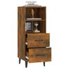 vidaXL Buffet Ch&ecirc;ne fum&eacute; 34,5x34x90 cm Bois d'ing&eacute;nierie
