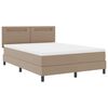 vidaXL Lit à ressorts avec matelas Cappuccino 160 x 200 cm Simili cuir
