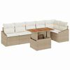 vidaXL Ensemble de canap&eacute; de jardin 7 pc Beige et cr&egrave;me