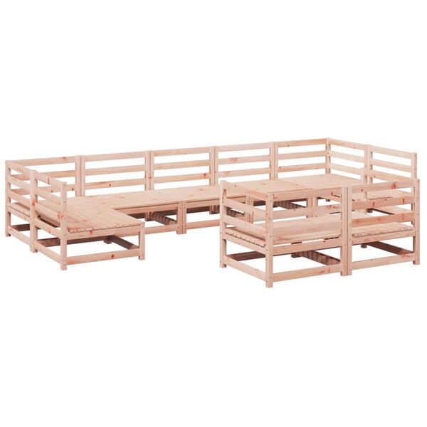 vidaXL Salon de jardin 9 pcs bois massif sapin de douglas