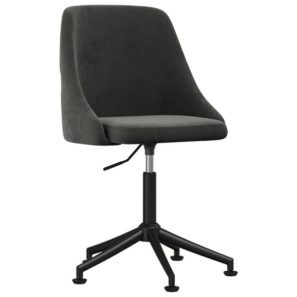vidaXL Chaises &agrave; manger lot de 6 gris fonc&eacute; velours