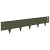 vidaXL Bordure de Pelouse 20 pc 100 x 20 cm Acier Vert olive
