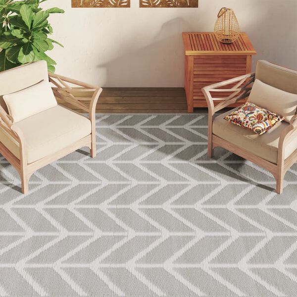 vidaXL Tapis d'ext&eacute;rieur ARAKIL Gris 190x290 cm PP