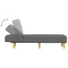 vidaXL Chaise longue gris foncé tissu