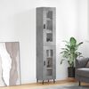 vidaXL Buffet haut Gris b&eacute;ton 34,5x34x180 cm Bois d'ing&eacute;nierie