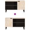 vidaXL Meuble TV avec stockage Finition Lavage Blanc 80 x 33 x 46 cm