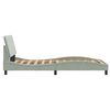 vidaXL Cadre de lit avec LED sans matelas Hanko gris clair 100x200cm velours