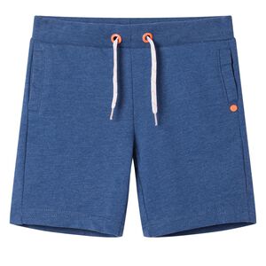 vidaXL Short pour enfants avec cordon de serrage m&eacute;lange bleu fonc&eacute; 116