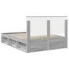 vidaXL Cadre de lit Gris Sonoma 150 x 200 cm Bois de pin massif