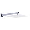 vidaXL Bras de support de douche Carr&eacute; Inox 201 Argent&eacute; 30 cm
