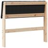 vidaXL T&ecirc;te de lit capitonn&eacute;e Noir 90 cm Pin massif