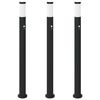vidaXL Bornes lumineuses avec d&eacute;tecteur lot de 3 110 cm acier inoxydable IP44