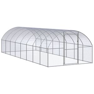 vidaXL Poulailler d'ext&eacute;rieur 3x8x2 m Acier galvanis&eacute;