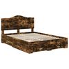 vidaXL Cadre de lit Ch&ecirc;ne fum&eacute; 150 x 200 cm Bois d'ing&eacute;nierie