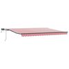 vidaXL Auvent R&eacute;tractable Rouge et blanc 400 &times;300 cm tissu