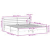 vidaXL Cadre de lit sans matelas cire marron 180x200cm bois pin massif