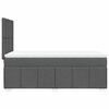 vidaXL Sommier &agrave; lattes de lit avec matelas Gris fonc&eacute; 80x200 cm Tissu