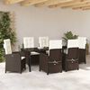 vidaXL Ensemble de salle &agrave; manger pour jardin 7 pcs Marron polyrotin