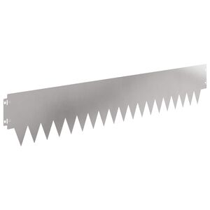 vidaXL Bordure de Pelouse 10 pc 103 x 20 cm Acier Argent&eacute;